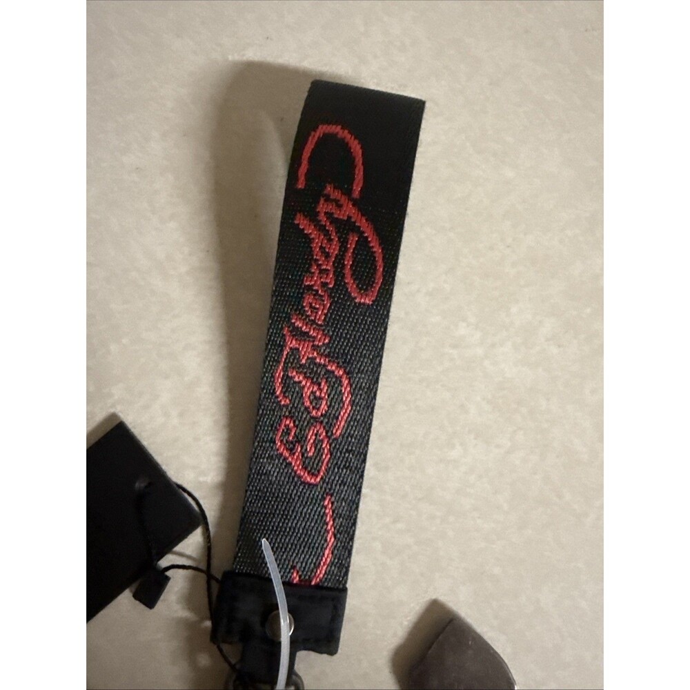 NWT Ed Hardy Double Pouch Wristlet - Skull & Hearts On Black With Logo - Picture 2 of 8